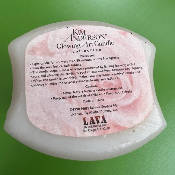 Candle Kim Anderson glowing art collector girl vintage 1998 in box new - Picture 12 of 13